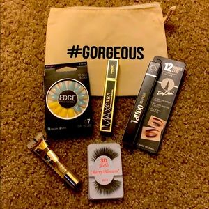 Make up bag with cosmetics inside